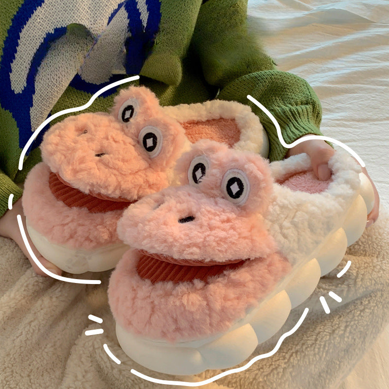 Wholesale Cartoon Cotton Autumn Winter Men's Non-slip Thick Bottom Indoor Cotton Shoes Slippers